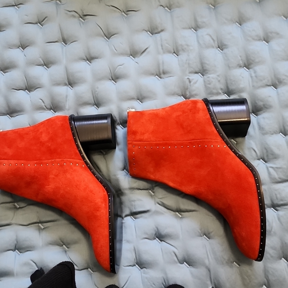 Rag & Bone Boots. Willow Studboot. Red Suede - image 2